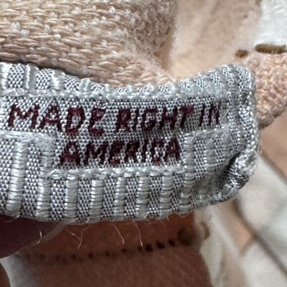 Vintage Simtex Peach Pink and white tablecloth 63”x47” Perfect Condition USA - Picture 6 of 8